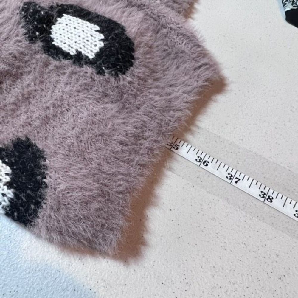 Bibi Soft Fuzzy Leopard Print Cardigan Sweater Sm… - image 8